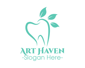 Green Dental Tooth logo design