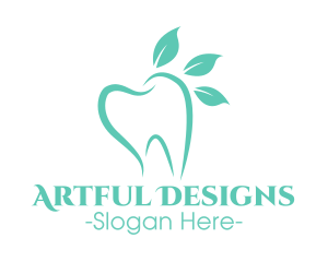 Green Dental Tooth logo design