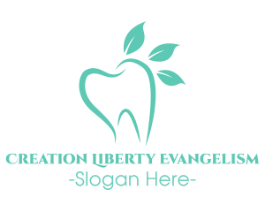 Green Dental Tooth logo design