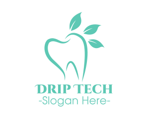 Green Dental Tooth logo design