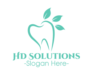 Green Dental Tooth logo design