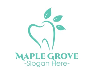 Green Dental Tooth logo design