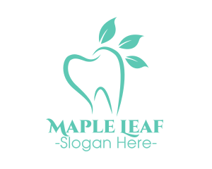 Green Dental Tooth logo design