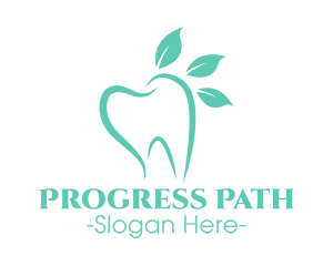 Green Dental Tooth logo design