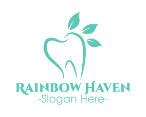 Green Dental Tooth logo design