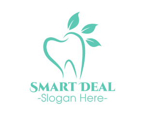 Green Dental Tooth logo design