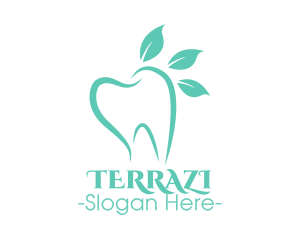 Green Dental Tooth logo design