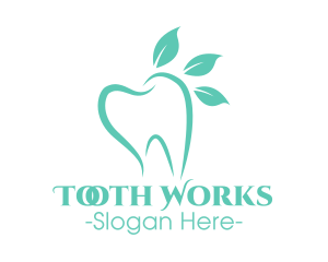 Green Dental Tooth logo design