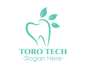 Green Dental Tooth logo design