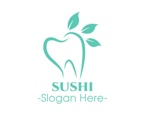 Green Dental Tooth logo design