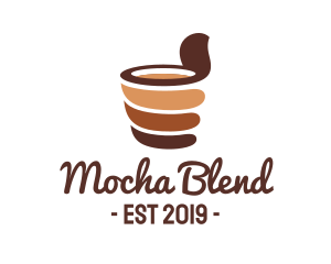 Mocha - Chocolate Coffee Drink Mug logo design