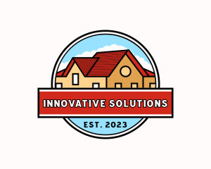 Roofing House Real Estate Logo