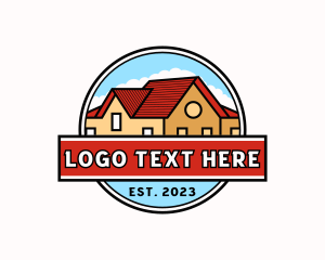 Roofing House Real Estate Logo
