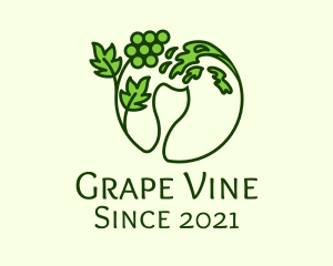 Grapes - Liquid Grape Glass logo design