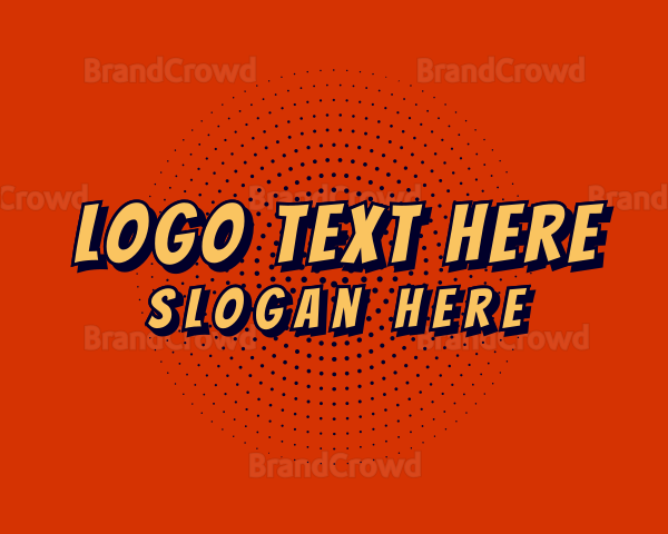 Cartoon Pop Art Wordmark Logo