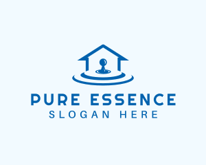 Purification - Water Ripple House logo design