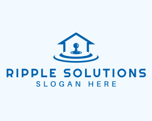 Water Ripple House logo design