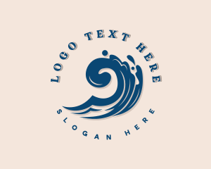 Beach - Clam Shell Beach logo design