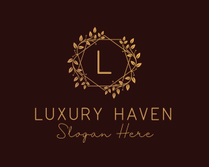 Luxury Wreath Ornament logo design