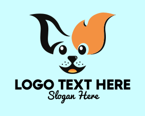 Cartoonish - Cute Fiery Dog logo design