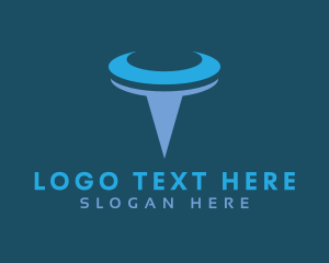 Letter T - Generic Orbit Pin Lettter T logo design