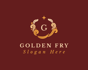 Golden Wedding Luxury  logo design