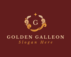 Golden Wedding Luxury  logo design