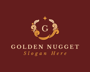 Golden Wedding Luxury  logo design