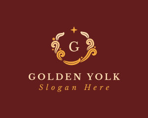 Golden Wedding Luxury  logo design