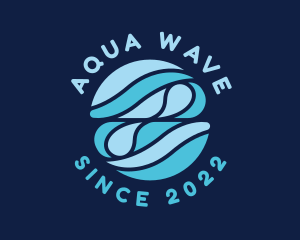 Water Wave Droplet logo design