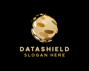 Startup - 3D Gold Globe logo design