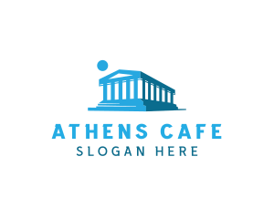 Parthenon Greek Temple logo design