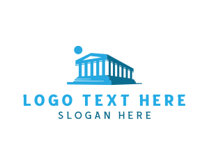 Stadium - Parthenon Greek Temple logo design