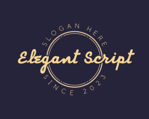 Elegant Script Agency logo design