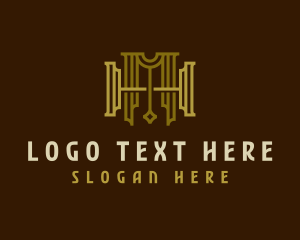 Professional - Classic Vintage Letter H & M logo design