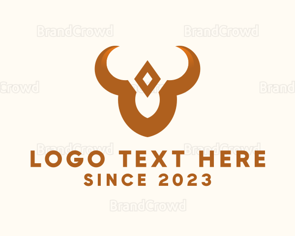 Diamond Letter V Horn Logo