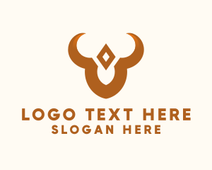 Diamond Letter V Horn Logo