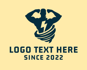 Lightning - Lightning Tornado Superhero logo design