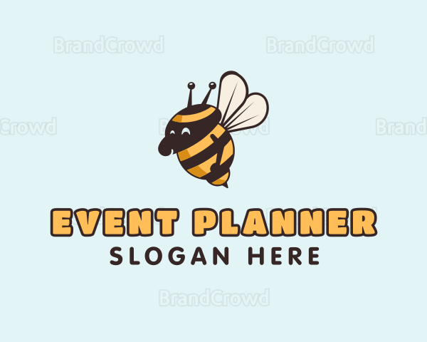 Fun Bumblebee Insect Logo