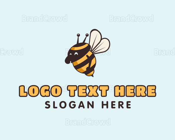 Fun Bumblebee Insect Logo