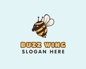 Fun Bumblebee Insect logo design