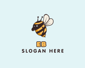 Fun Bumblebee Insect logo design