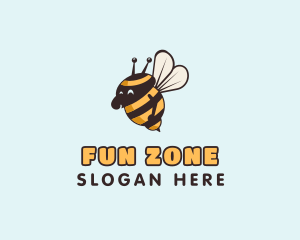 Fun Bumblebee Insect logo design