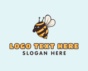 Hive - Fun Bumblebee Insect logo design