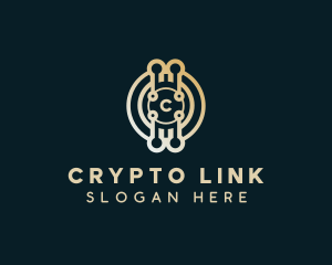 Crypto Currency Blockchain logo design