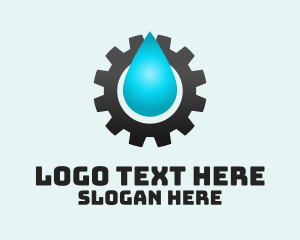 Lubricant - Oil Industrial Cog logo design