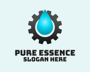 Purification - Oil Industrial Cog logo design