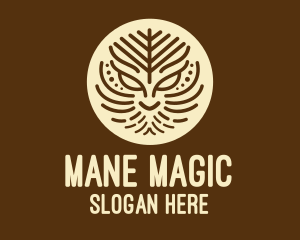 Mane - Wild Cat Line Art logo design