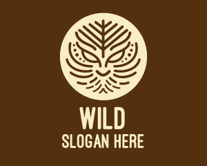 Wild Cat Line Art  logo design