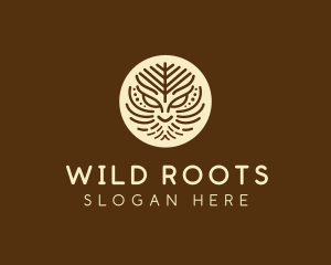 Wild Cat Line Art  logo design